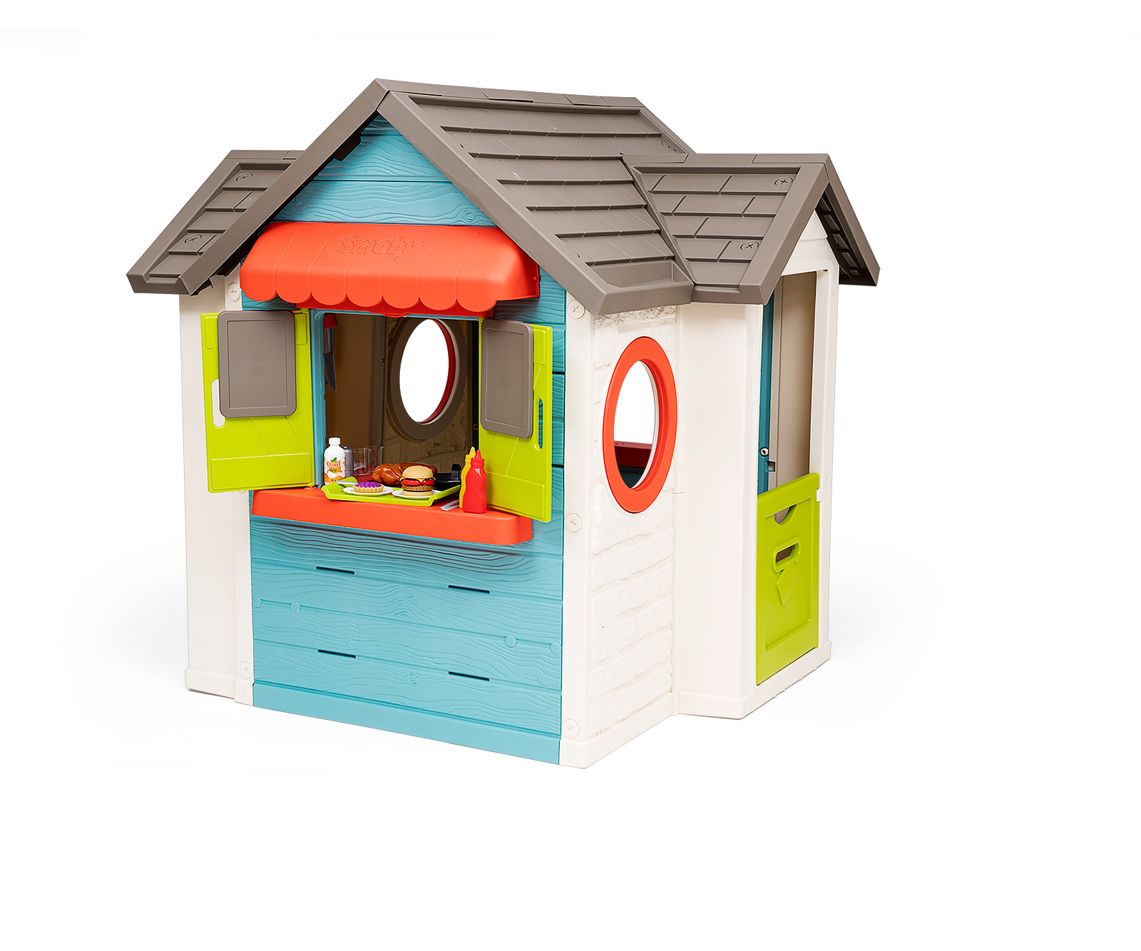 Maison avec restaurant de jardin Chef House Smoby Avec une cuisine et un magasin avec une caisse 38 accessoires à partir de 2 ans