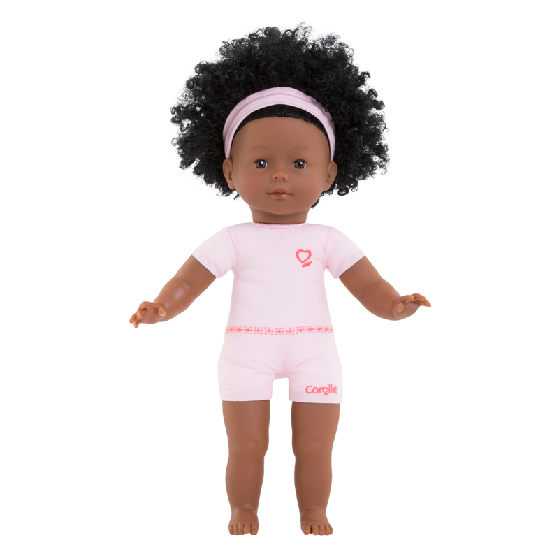 Poupée à habiller Pauline Ma Corolle cheveux noirs bouclés, yeux bruns clignants, 36 cm, dès 4 ans