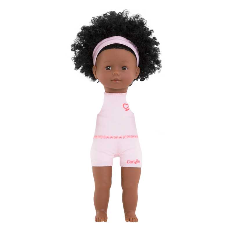 Poupée à habiller Pauline Ma Corolle cheveux noirs bouclés, yeux bruns clignants, 36 cm, dès 4 ans