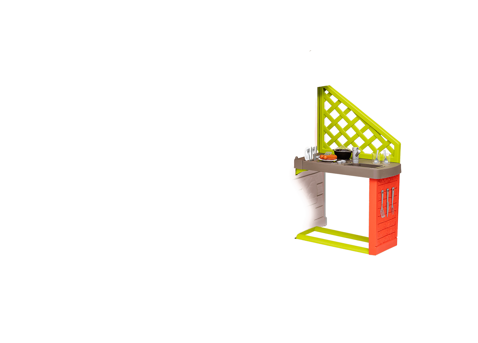 Maisonnette Corolle Playhouse Smoby 2 fenêtres avec des stores et des volets coulissants et 1 porte semi-ouverte, filtre UV à partir de 2 ans